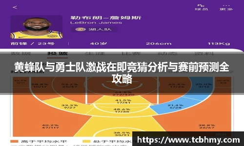 黄蜂队与勇士队激战在即竞猜分析与赛前预测全攻略